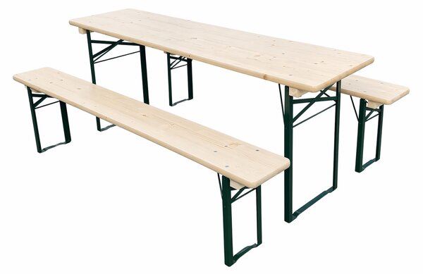 Pivní set STANDARD 200x50cm – masiv smrk - stůl + lavice