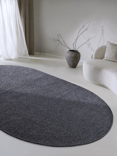 Villeroy & Boch, Kusový koberec Villeroy & Boch 106051 Anthracite ovál, 160x230 ovál, šedá, ložnice