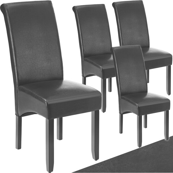 4 ergonomické jídelní židle z masivního dřeva