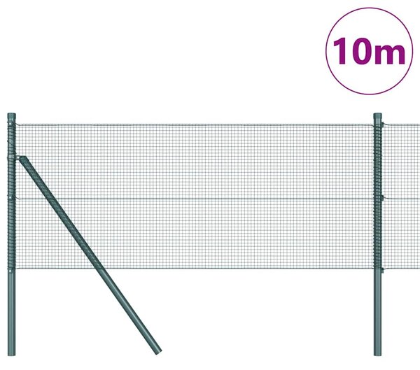 Zemní upevnění svařované drátěné ploty 10 x 0,4 m Zelená 3351674
