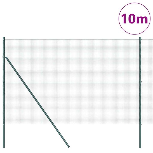 Zemní upevnění svařované drátěné ploty 10 x 1,5 m Zelená 3351703