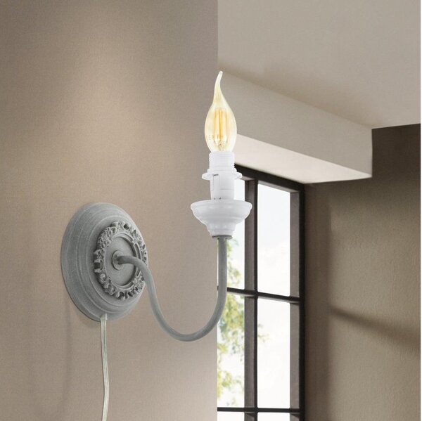 Eglo 33003 - Nástěnná lampa 1xE14/40W/230V šedá