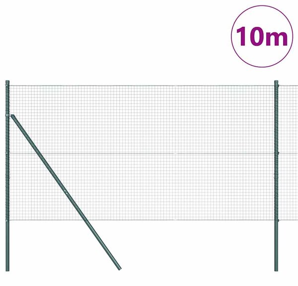 Zemní upevnění svařované drátěné ploty 10 x 1 m Zelená Síťovina 3351693