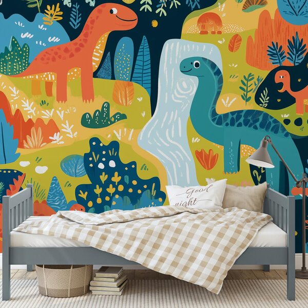Fototapeta - Veselí dinosauři (245x170 cm)