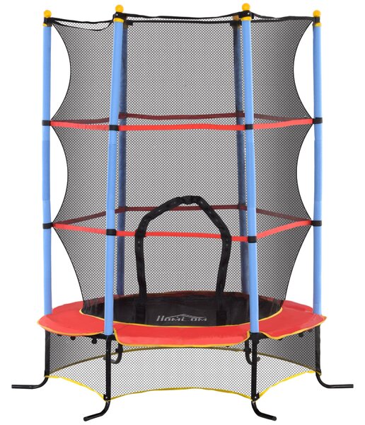 HOMCOM Dětský Trampolína Ø 1,75 × 1,90H m: Ochranná síť, zipová brána, ochranný kryt pružin a 6 polstrovaných tyčí | Aosom