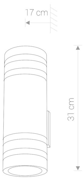 Nowodvorski Lighting Sierra venkovní nástěnné svítidlo 2x40 W grafitová 4422