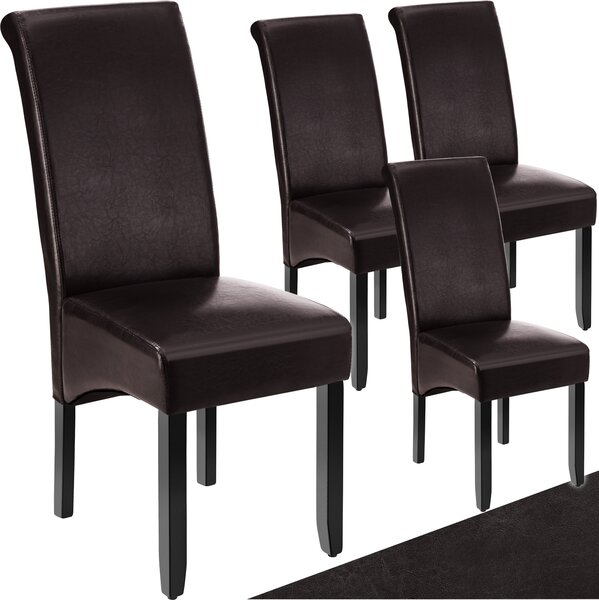 4 ergonomické jídelní židle z masivního dřeva