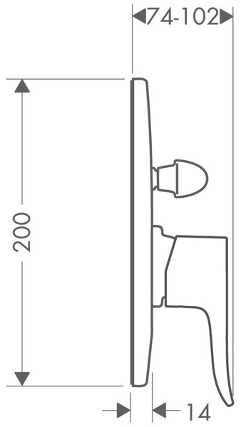 Hansgrohe Metris vanová baterie pod omítku chrom 31484000