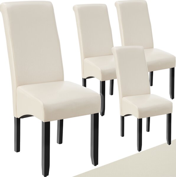 4 ergonomické jídelní židle z masivního dřeva