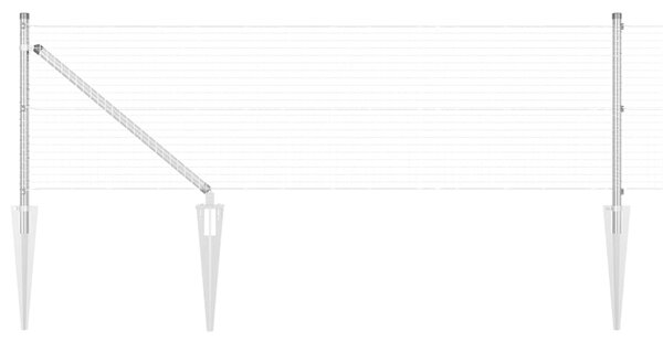Svařované drátěné ploty s hroty 10 x 0,4 m Pozinkovaná ocel 3351913