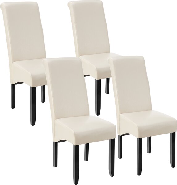 4 ergonomické jídelní židle z masivního dřeva