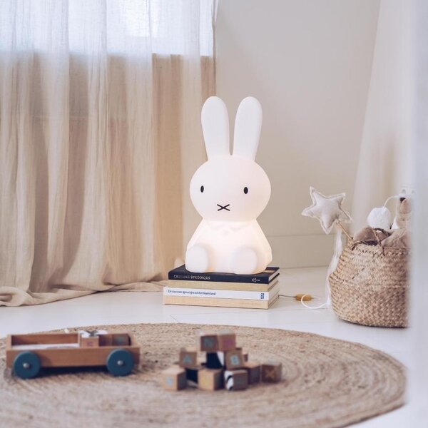 Bílá plastová dětská LED lampa Mr. Maria Miffy 50 cm