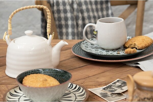 Set 3ks dřevěný dekorativní talíř s vrstvou Enamel - Ø 28*2 / Ø 23*2 / Ø 20*2 cm - Clayre & Eef
