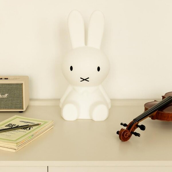 Bílá plastová dětská LED lampa Mr. Maria Miffy 50 cm
