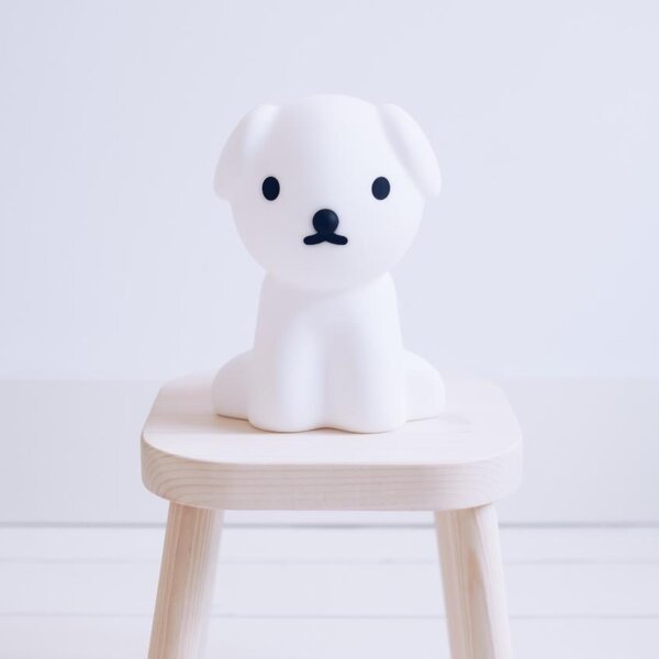 Bílá plastová dětská LED lampa Mr. Maria Snuffy 30 cm