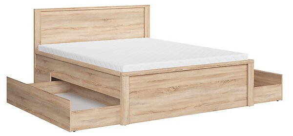 Manželská postel 160 cm BRW Kaspian LOZ/160/T (dub sonoma)