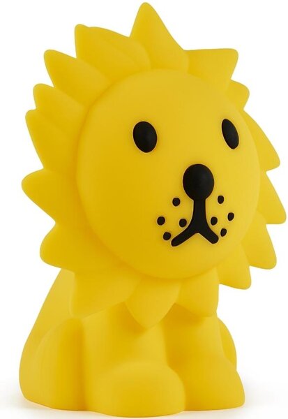 Žlutá plastová dětská LED lampa Mr. Maria Lion 30 cm
