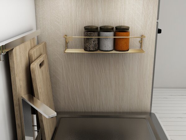 Kalune Design Nástěnná police BANYO zlatá