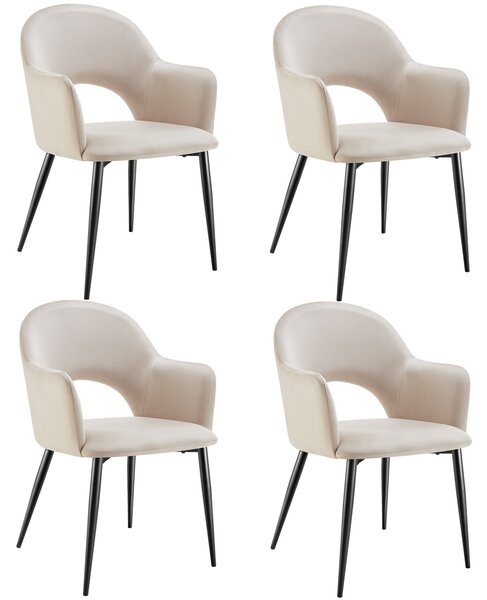Tectake® Sachel křeslo v sametovém vzhledu, čalouněné 57 x 61,5 x 87,5 cm