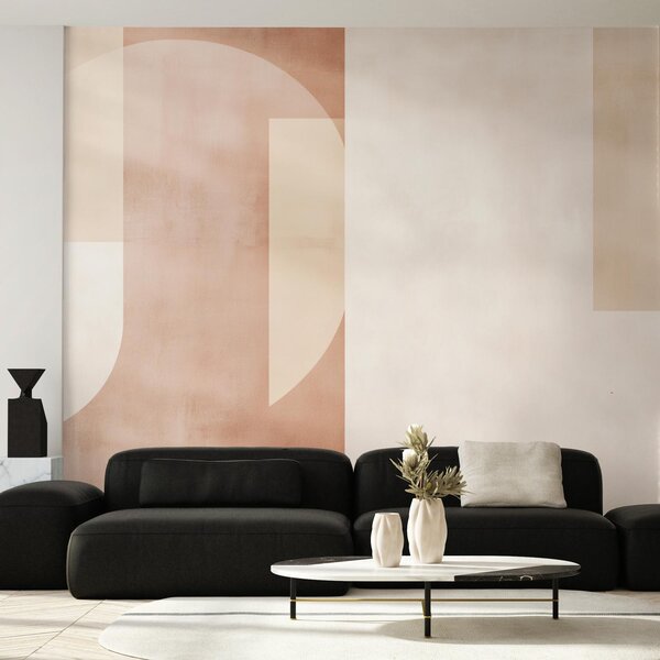 Fototapeta - Minimalistická béžová tapeta II. (245x170 cm)