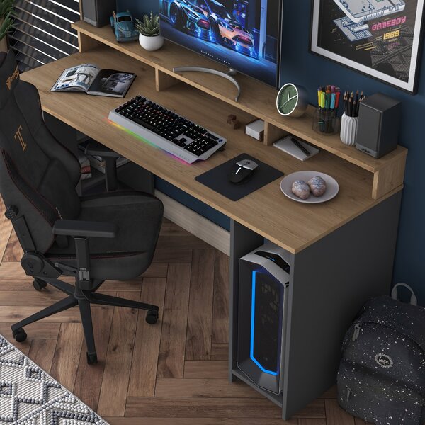 Kalune Design Psací stůl Kalipo 160 cm ořech/antracit