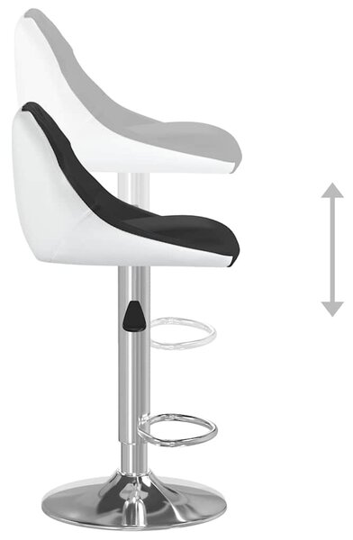 Barové židle 2 ks černobílé umělá kůže 335240