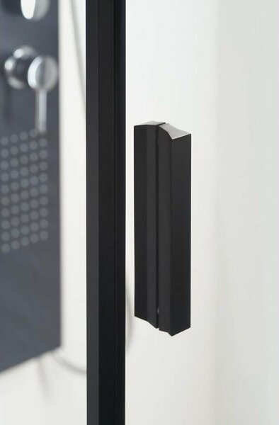 ZOOM LINE BLACK Čtvrtkruhový sprchový kout 900x900mm, čiré sklo, pravý