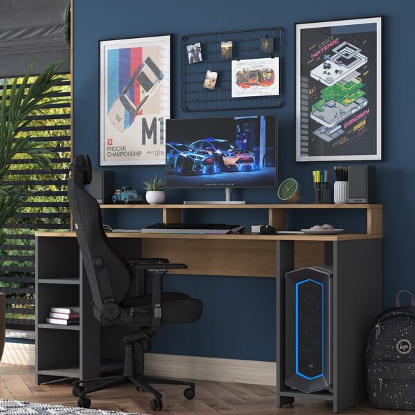 Kalune Design Psací stůl Kalipo 160 cm ořech/antracit