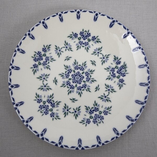 Jídelní sada 24 ks bílá/modrá/porcelán