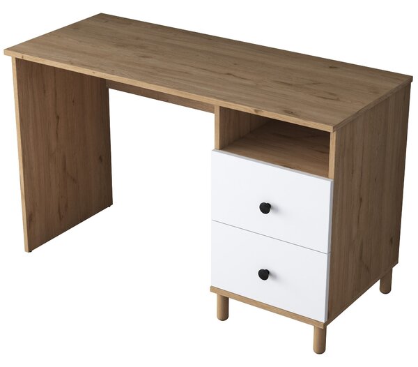Kalune Design Psací stůl Hanis 120 cm ořech/bílý