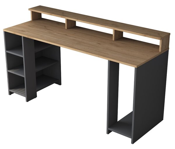 Kalune Design Psací stůl Kalipo 160 cm ořech/antracit