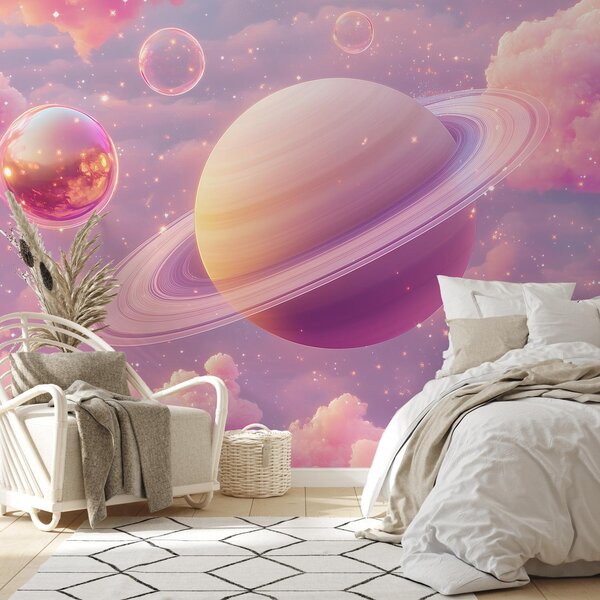 Fototapeta - Růžová planeta (245x170 cm)