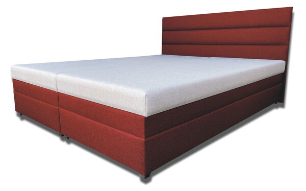 Manželská postel 160 cm Rebeka (se sendvičovými matracemi) (bordovo-červená). 1030881