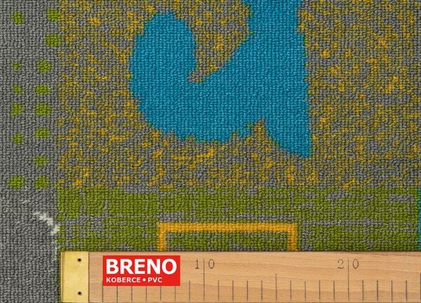Breno Metrážový koberec NUMERO P452BL/05K1 dětský motiv čísla a písmena, šíře 400 cm