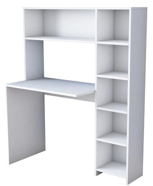Kalune Design Psací stůl s regálem Hapos 113 cm bílý