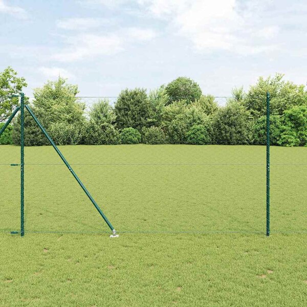 Hexagonální plot s podpěrou 10 x 1,5 m Ocel potažená PVC Zelená 3353073