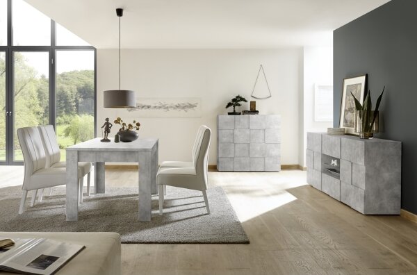 Komoda SERIAN 181x84x43 cm šedá beton