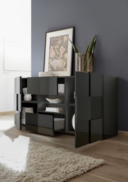 Komoda SERIAN 181x84x43 cm antracit