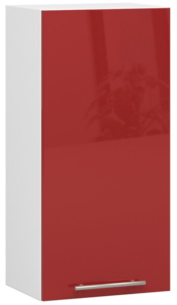 Horní kuchyňská skříňka Ozara W40 H720 (bílá + červený lesk). 1071187