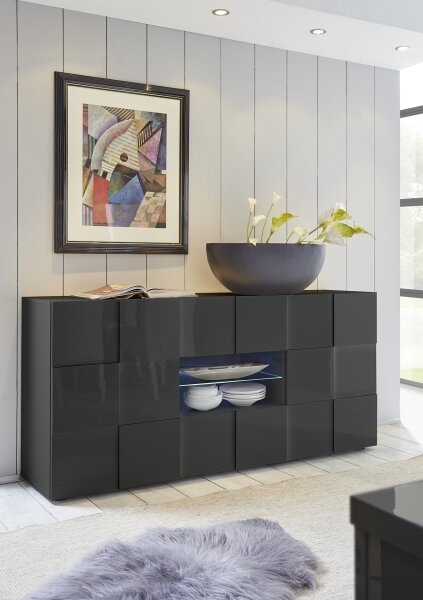 Komoda SERIAN 181x84x43 cm antracit