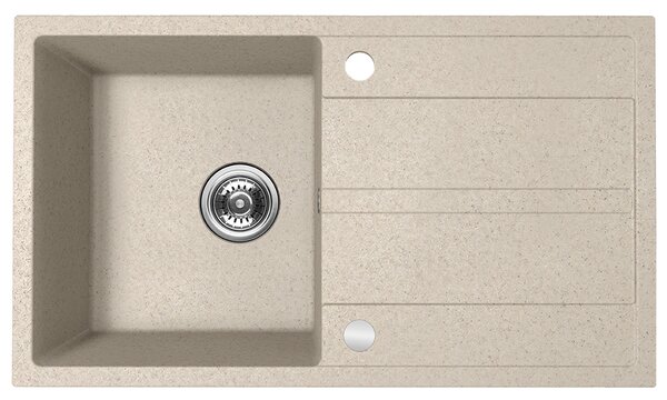 Kuchinox Viti, 1-komorový granitový dřez 760x440x175 mm + sifon, béžová, LAV-SBX_411Y