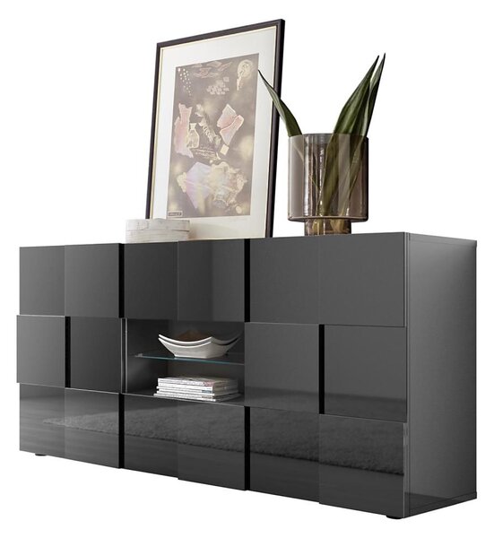 Komoda SERIAN 181x84x43 cm antracit