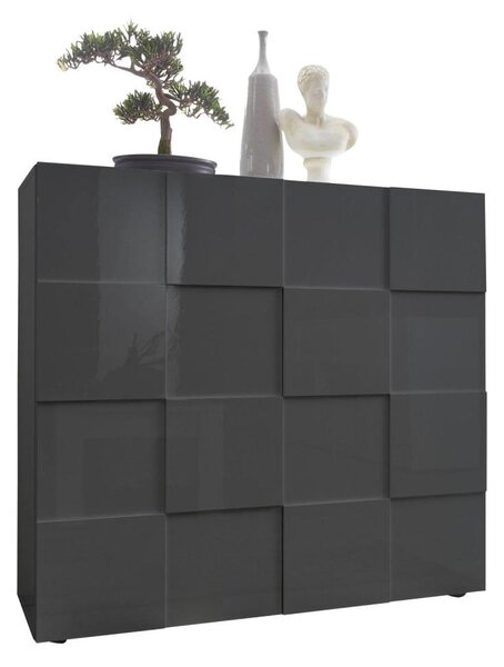 Komoda SERIAN 121x111x43 cm antracit