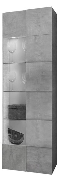 Komoda SERIAN 60x187x43 cm šedá beton