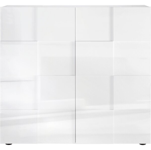 Komoda SERIAN 121x111x43 cm bílá