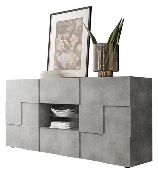 Komoda SERIAN 181x84x43 cm šedá beton