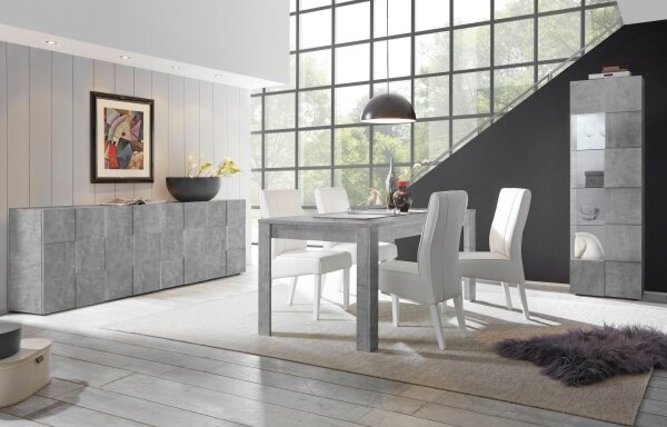 Komoda SERIAN 60x187x43 cm šedá beton