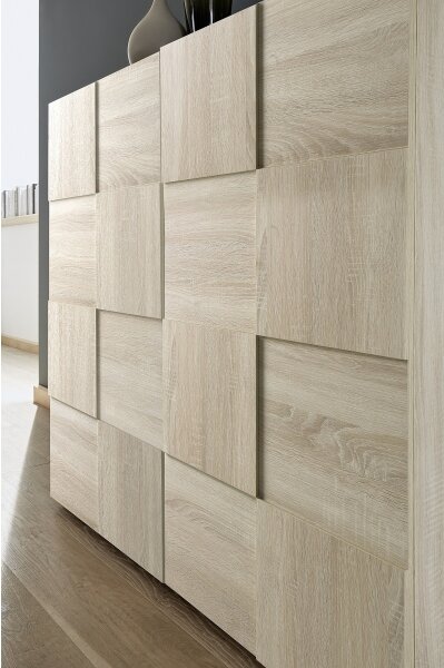 Komoda SERIAN 121x111x43 cm dub sonoma