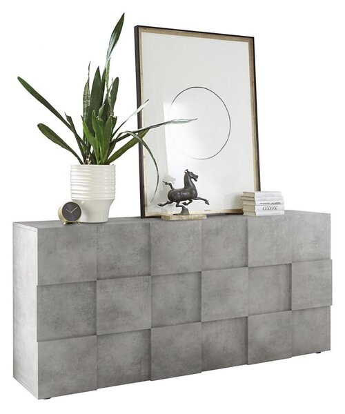 Komoda SERIAN 181x84x43 cm šedá beton