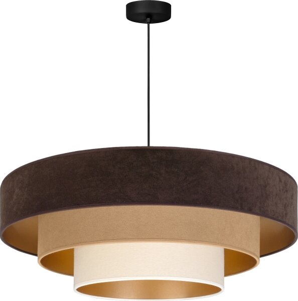 Brilagi - Lustr na lanku LUNETA 3xE27/60W/230V pr. 80 cm hnědá/béžová/krémová
